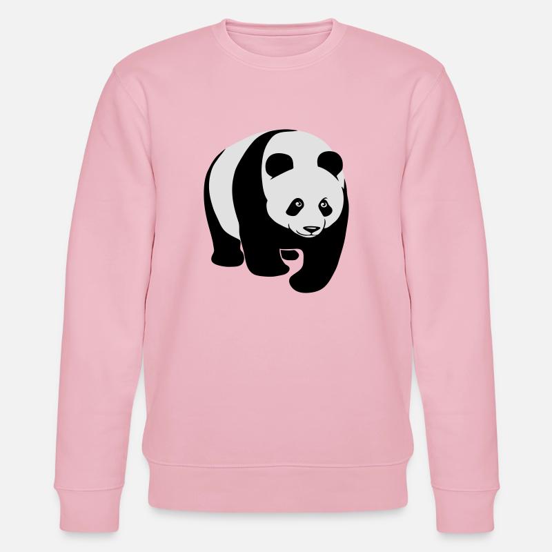 panda bär bear - Stanley/Stella Unisex Bio-Sweatshirt CHANGER  - Hellrosa