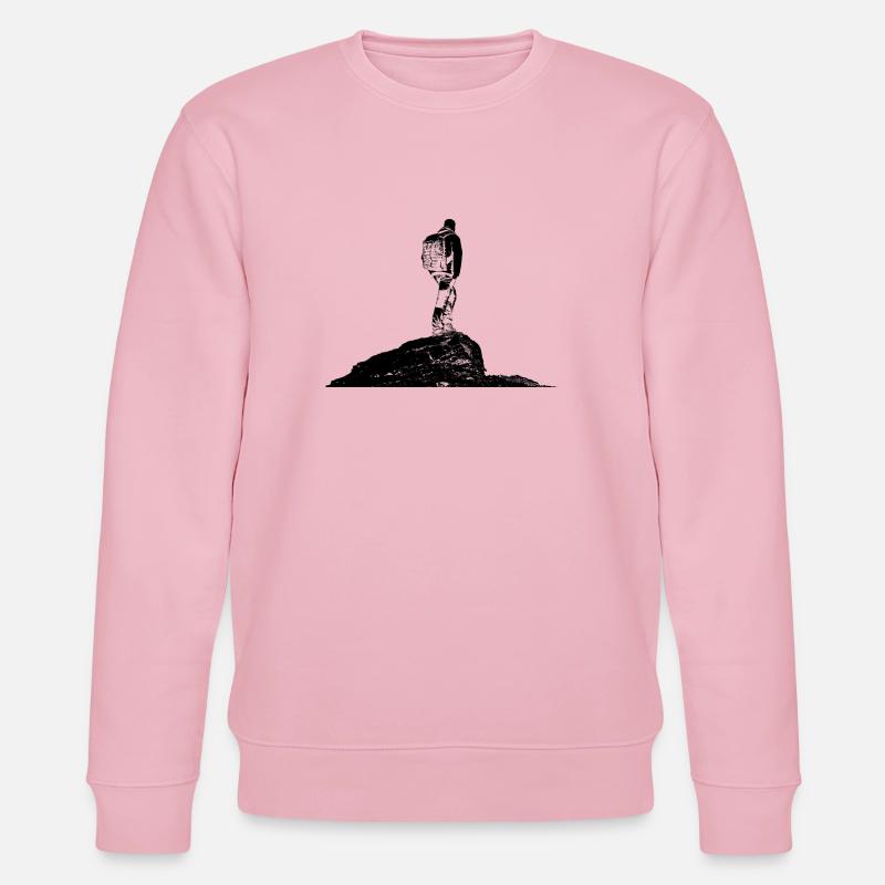 Wanderer auf einem Berg - Stanley/Stella Unisex Bio-Sweatshirt CHANGER - Hellrosa