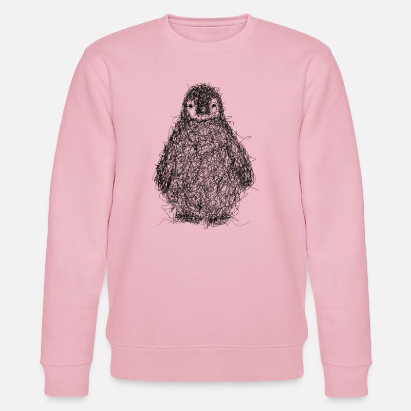 Scribbling penguin - Stanley/Stella CHANGER Unisex Organic Sweatshirt - cotton pink