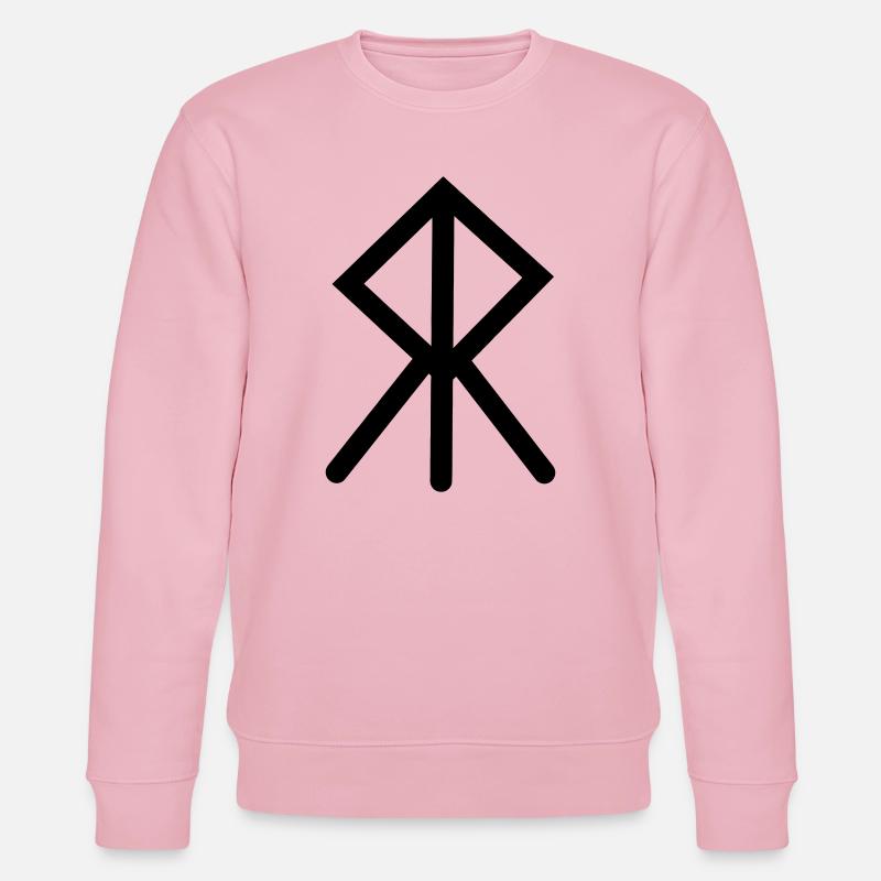 Moed Viking rune COURAGE - Sweat bio CHANGER Stanley/Stella Unisexe - rose pâle