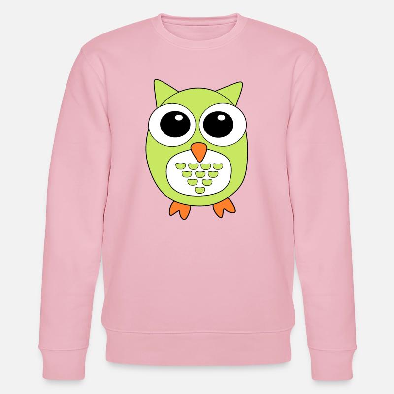 Eule grüne Eule - Stanley/Stella Unisex Bio-Sweatshirt CHANGER  - Hellrosa
