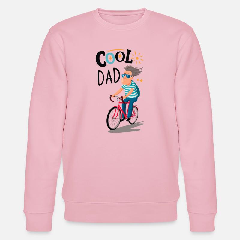 Cool Dad Radfahren - Stanley/Stella Unisex Bio-Sweatshirt CHANGER  - Hellrosa