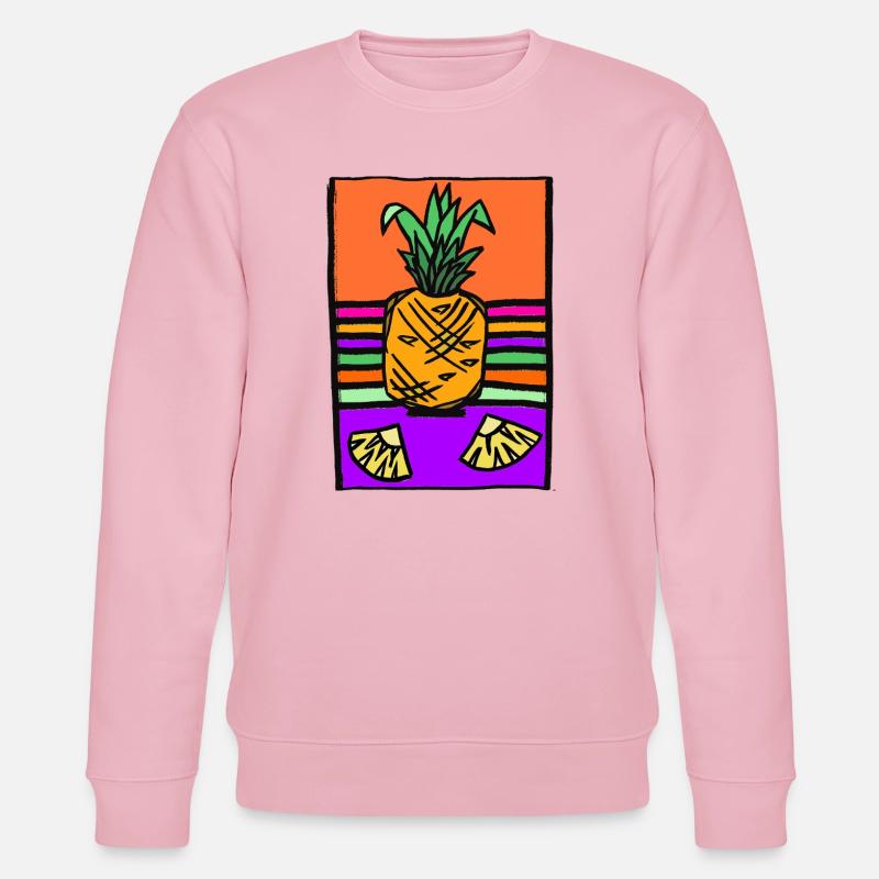 Illustration de néon d’ananas - Sweat bio CHANGER Stanley/Stella Unisexe - rose pâle