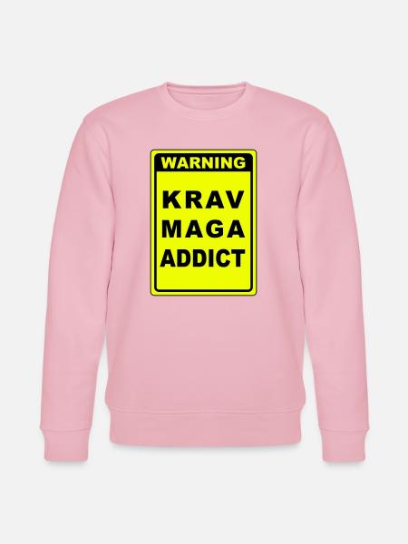 Warning Krav Maga Addict - Stanley/Stella CHANGER Unisex Organic Sweatshirt - cotton pink
