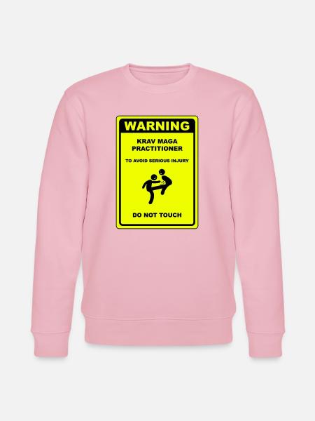 Warning! Krav Maga practitioner! - Stanley/Stella CHANGER Unisex Organic Sweatshirt - cotton pink