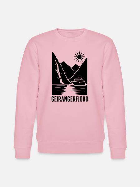 Geiranger Fjord Norway - Stanley/Stella CHANGER Unisex Organic Sweatshirt - cotton pink