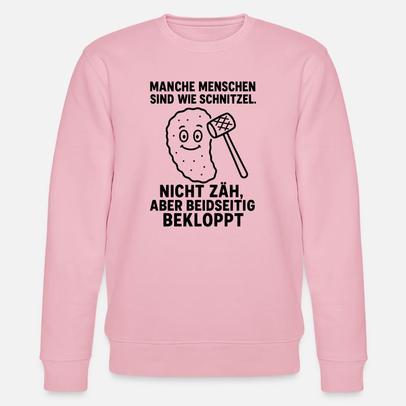 bekloppte menschen schnitzel - Stanley/Stella Unisex Bio-Sweatshirt CHANGER  - Hellrosa