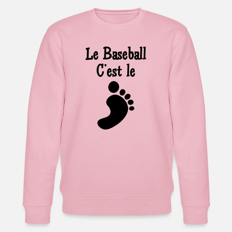 Le Baseball c’est le Pied - Sweat bio CHANGER Stanley/Stella Unisexe - rose pâle