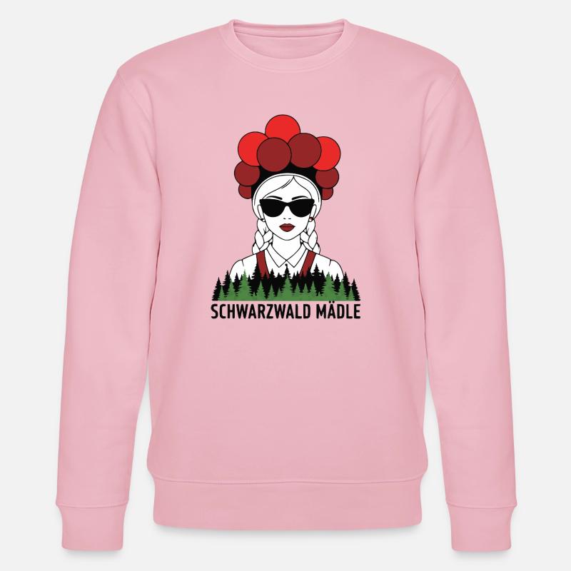 Schwarzwald Mädle - badisches Sprichwort - Stanley/Stella Unisex Bio-Sweatshirt CHANGER  - Hellrosa