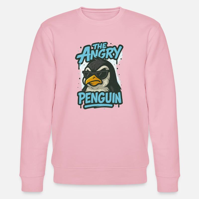 Der ärgerliche Pinguin - Stanley/Stella Unisex Bio-Sweatshirt CHANGER  - Hellrosa