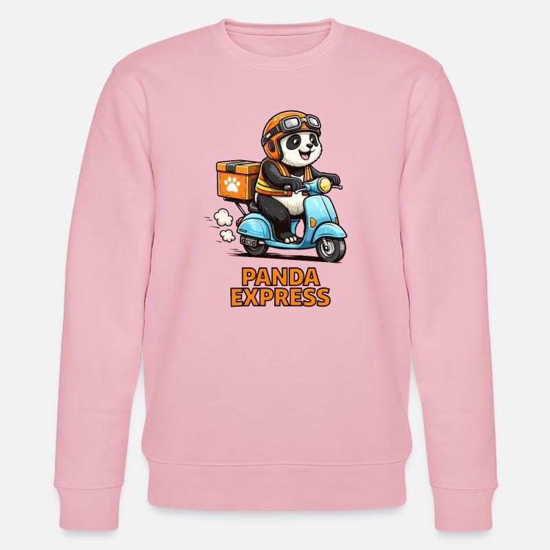 Panda Lieferroller - Stanley/Stella Unisex Bio-Sweatshirt CHANGER  - Hellrosa