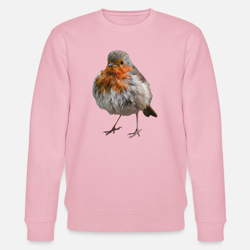 Zerzaustes Rotkehlchen - Stanley/Stella Unisex Bio-Sweatshirt CHANGER  - Hellrosa