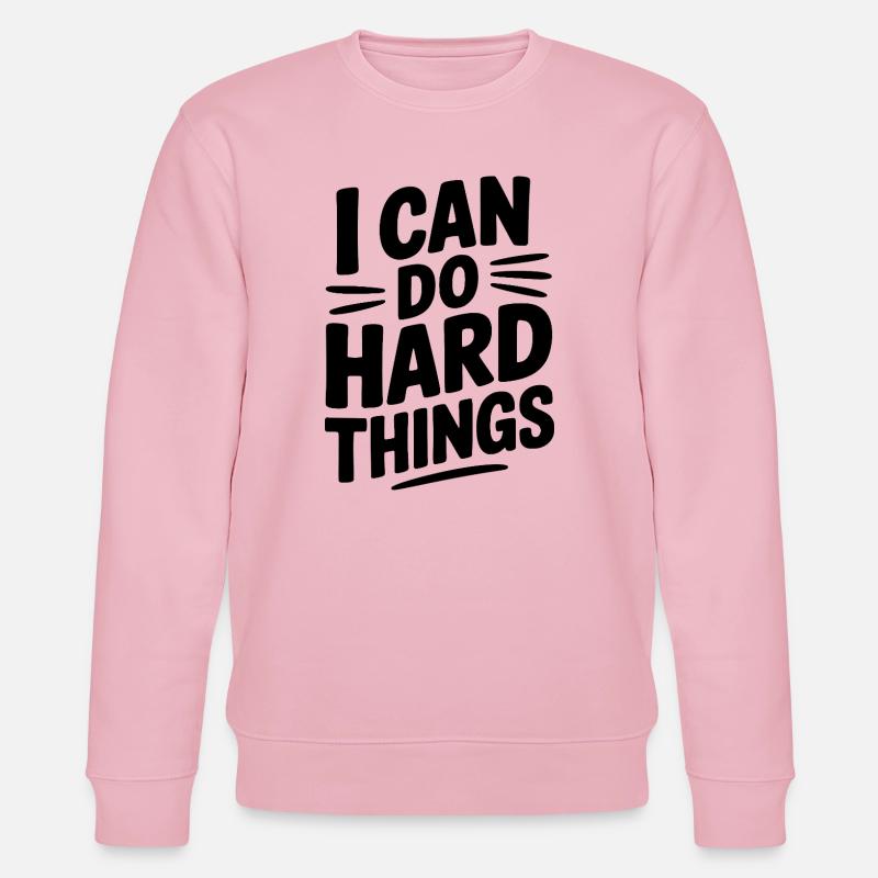 Ich kann harte Dinge tun - Stanley/Stella Unisex Bio-Sweatshirt CHANGER  - Hellrosa