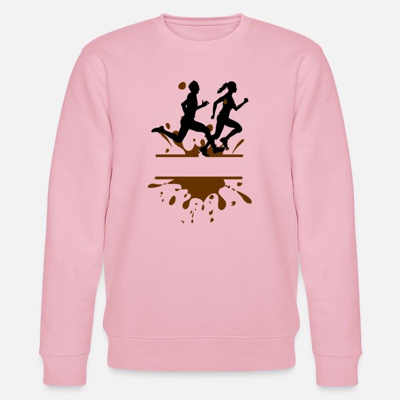 Mud Run Challenge – Mann & Frau Schlamm - Stanley/Stella Unisex Bio-Sweatshirt CHANGER - Hellrosa