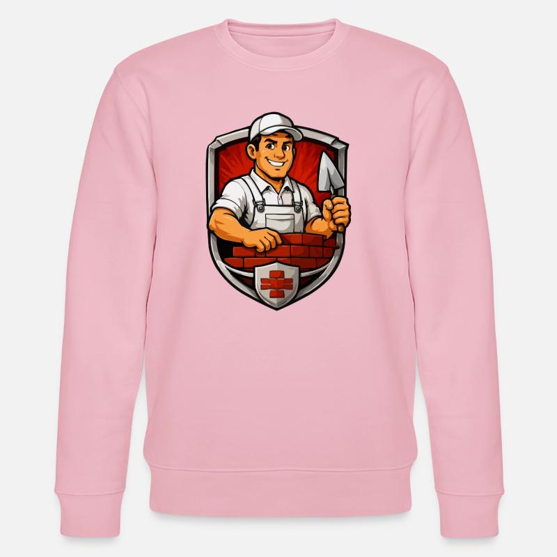 handwerker-wappen-maurer - Stanley/Stella Unisex Bio-Sweatshirt CHANGER  - Hellrosa