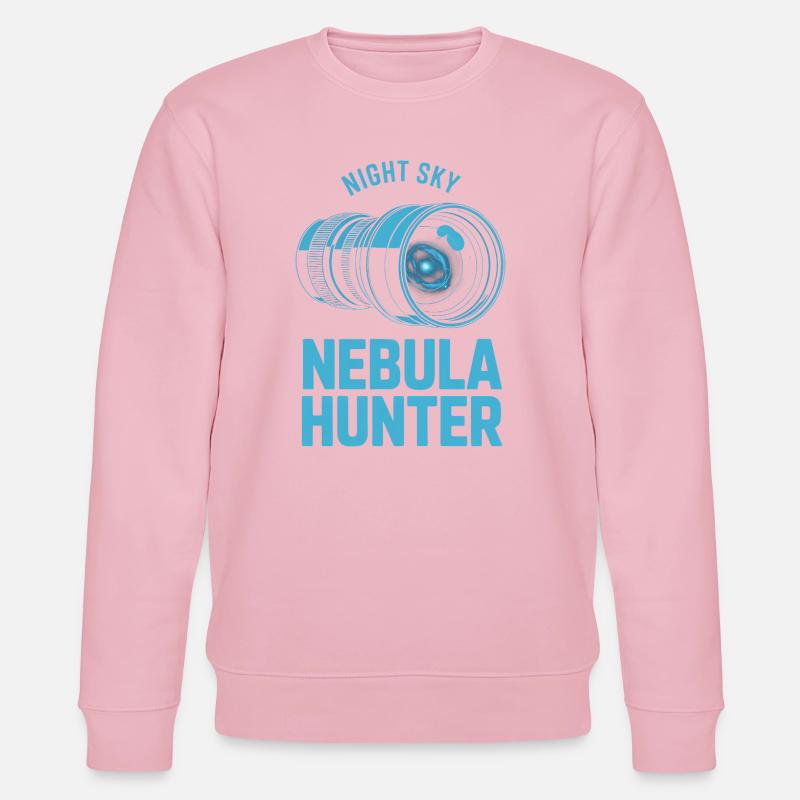 Nebula Hunter Night Sky Teleskop-Tee - Stanley/Stella Unisex Bio-Sweatshirt CHANGER  - Hellrosa