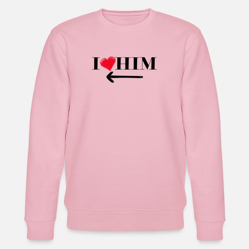Je l’aime Conception de chemise - Sweat bio CHANGER Stanley/Stella Unisexe - rose pâle