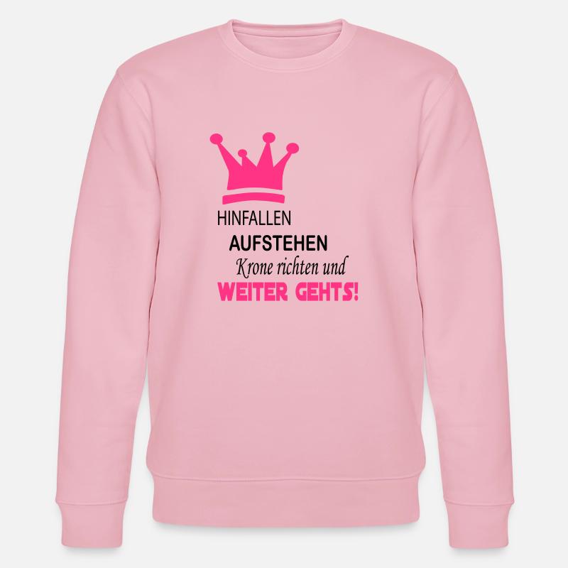 krone_weiter_gehts_4 - Stanley/Stella Unisex Bio-Sweatshirt CHANGER  - Hellrosa