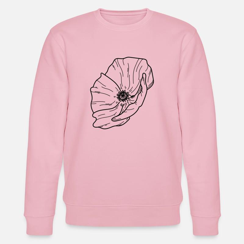 Fleur de pavot - Sweat bio CHANGER Stanley/Stella Unisexe - rose pâle