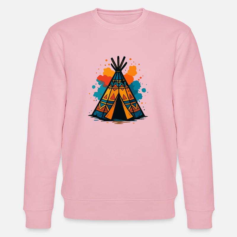 Tipi tribal Splash - Sweat bio CHANGER Stanley/Stella Unisexe - rose pâle