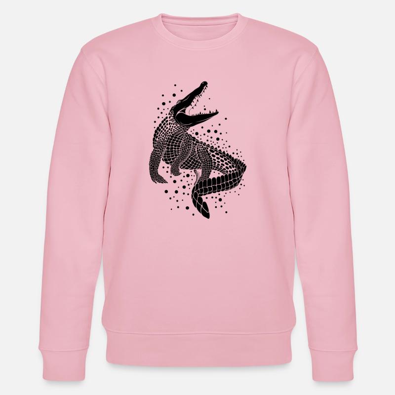 Silhouette de Crocodile - Stanley/Stella Unisex Bio-Sweatshirt CHANGER  - Hellrosa