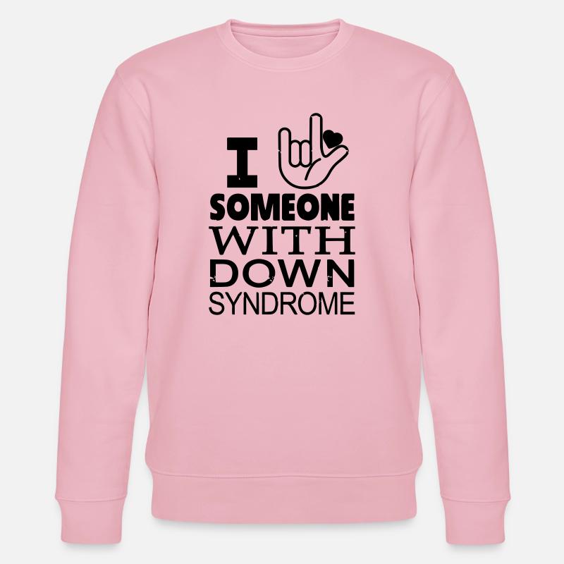 Down-Syndrom Liebhaber - Stanley/Stella Unisex Bio-Sweatshirt CHANGER  - Hellrosa