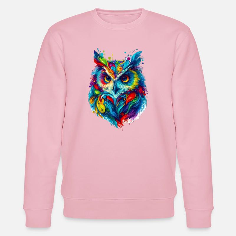 Eule - Stanley/Stella Unisex Bio-Sweatshirt CHANGER  - Hellrosa