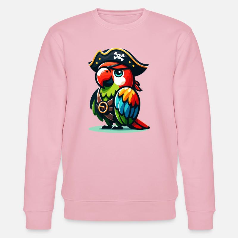 Pirate Polly: Der verwegene Krächzer - Stanley/Stella Unisex Bio-Sweatshirt CHANGER  - Hellrosa