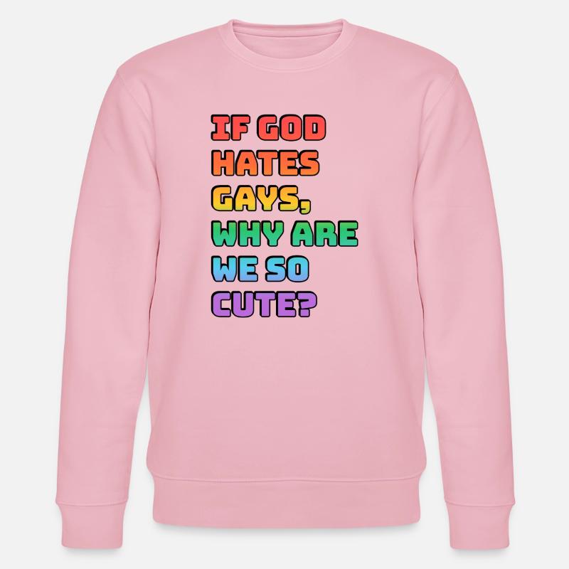 Süßes Pride Regenbogen-Tee - Stanley/Stella Unisex Bio-Sweatshirt CHANGER  - Hellrosa