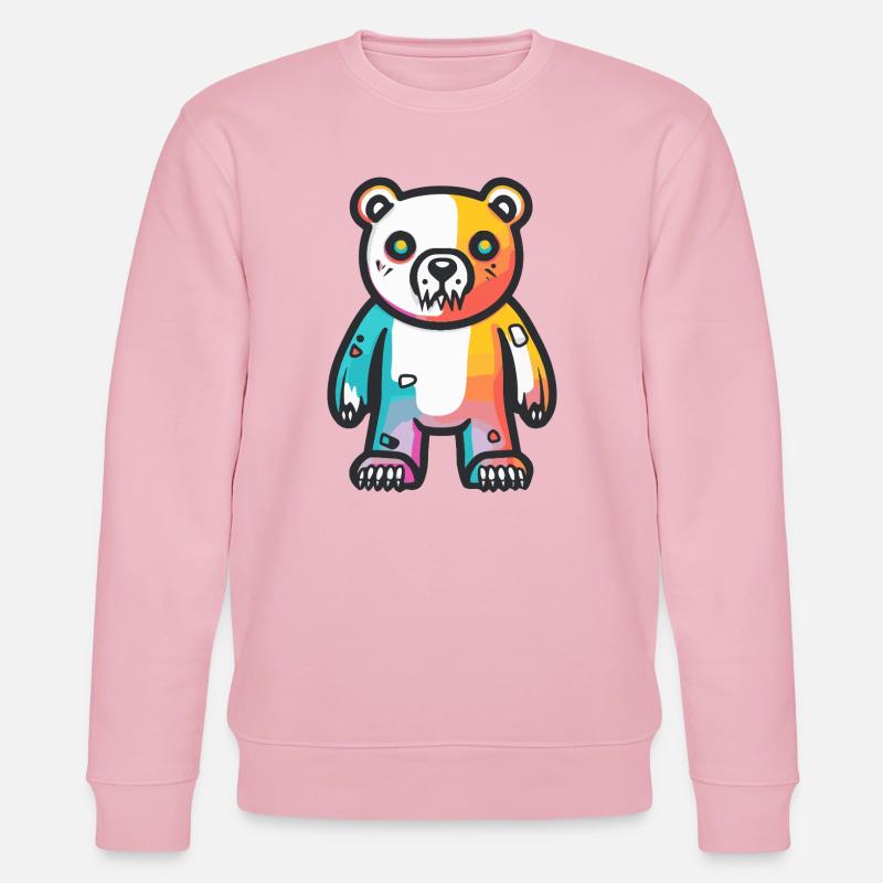 Eisbär Halloween Comic Lustig - Stanley/Stella Unisex Bio-Sweatshirt CHANGER  - Hellrosa