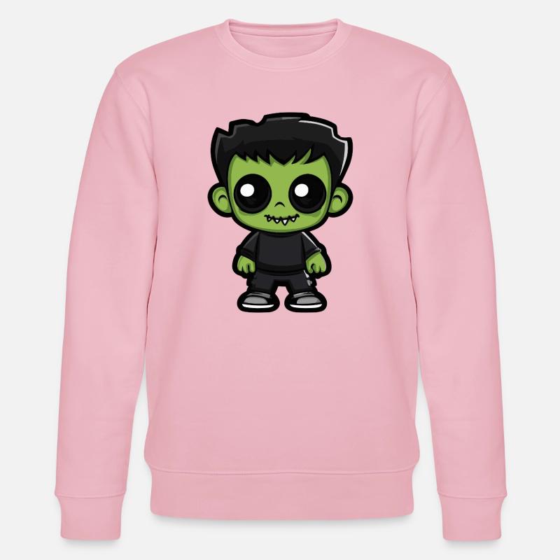 Zombie Halloween Bande dessinée mignonne - Sweat bio CHANGER Stanley/Stella Unisexe - rose pâle
