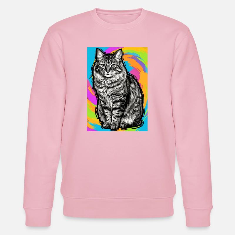 cat - Stanley/Stella CHANGER Unisex Organic Sweatshirt - cotton pink