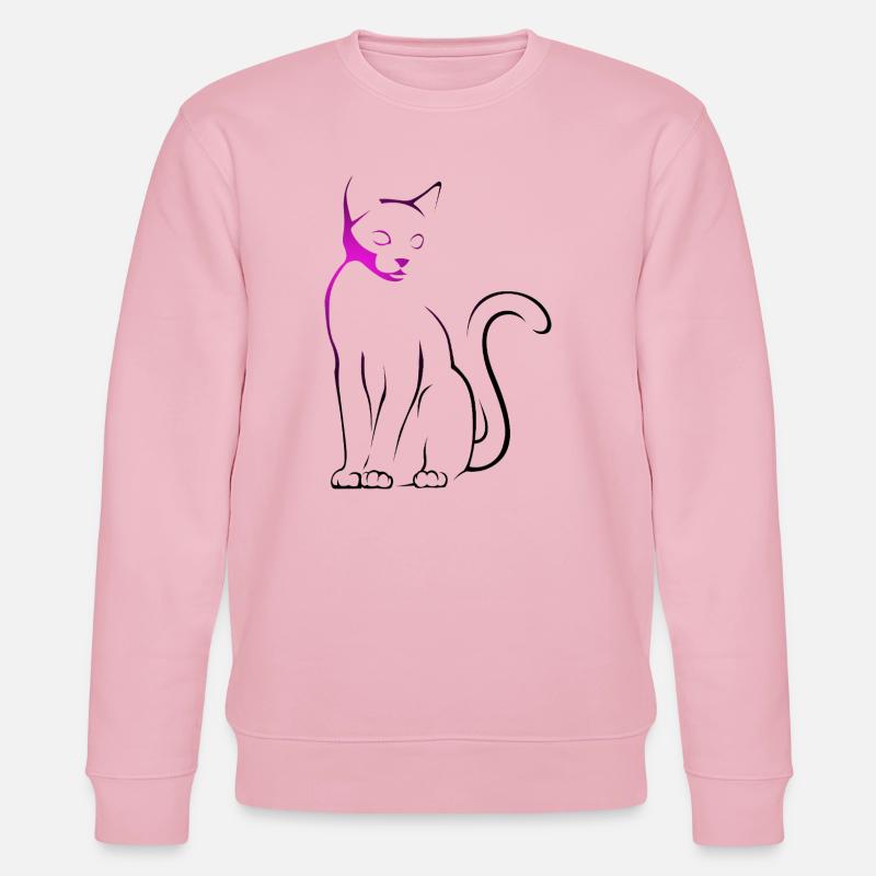 Pink Cat - Stanley/Stella Unisex Bio-Sweatshirt CHANGER  - Hellrosa
