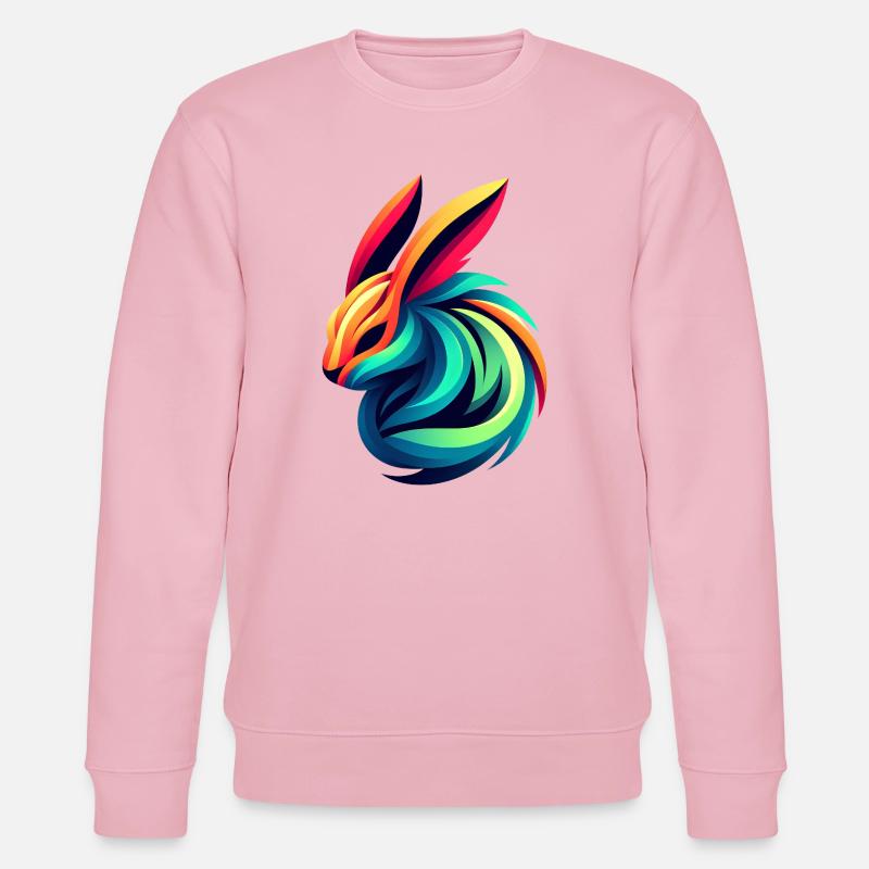 Lapin Couleur Éclatante - Sweat bio CHANGER Stanley/Stella Unisexe - rose pâle