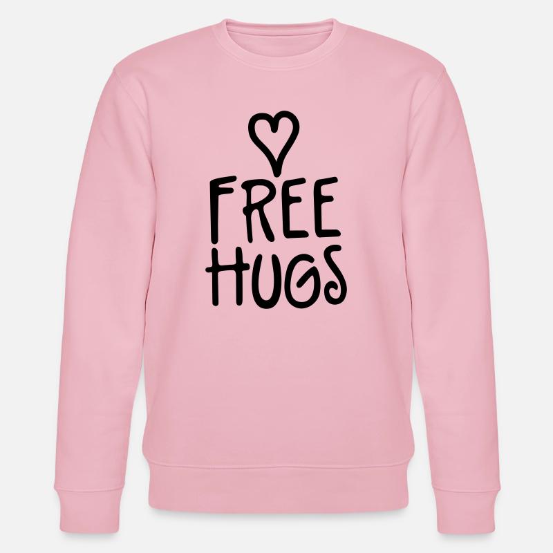 free hugs - Stanley/Stella Unisex Bio-Sweatshirt CHANGER  - Hellrosa
