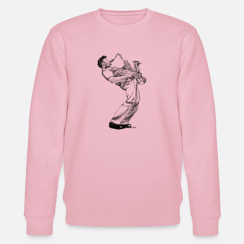 Saksofonist - Stanley/Stella Unisex Bio-Sweatshirt CHANGER  - Hellrosa