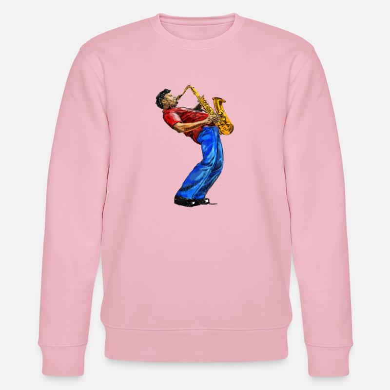 Saksofonist - Stanley/Stella CHANGER Unisex Organic Sweatshirt - cotton pink