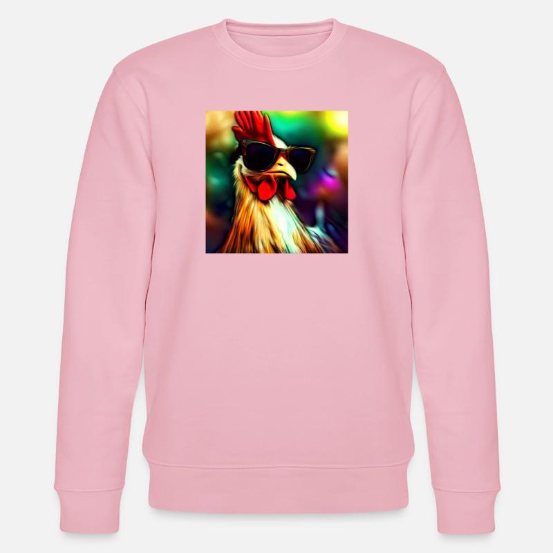 Fancy Chicken III - Stanley/Stella Unisex Bio-Sweatshirt CHANGER  - Hellrosa