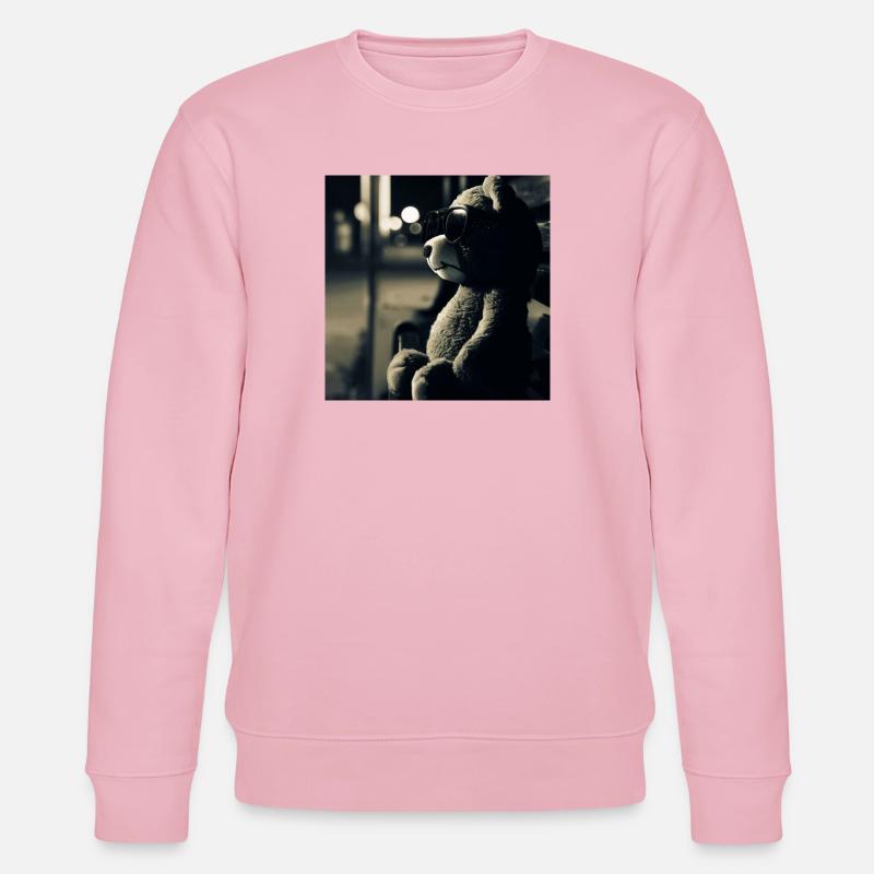 Teddy is wating - Stanley/Stella Unisex Bio-Sweatshirt CHANGER  - Hellrosa