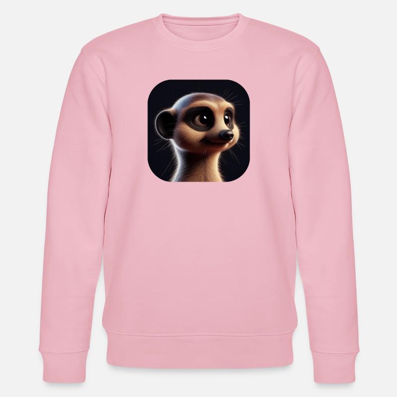 Erdmännchen im Animationsstil - Stanley/Stella Unisex Bio-Sweatshirt CHANGER  - Hellrosa