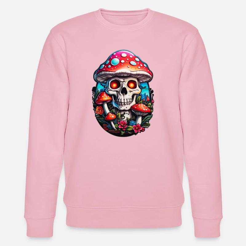 Skull Toadstool - Stanley/Stella CHANGER Unisex Organic Sweatshirt - cotton pink