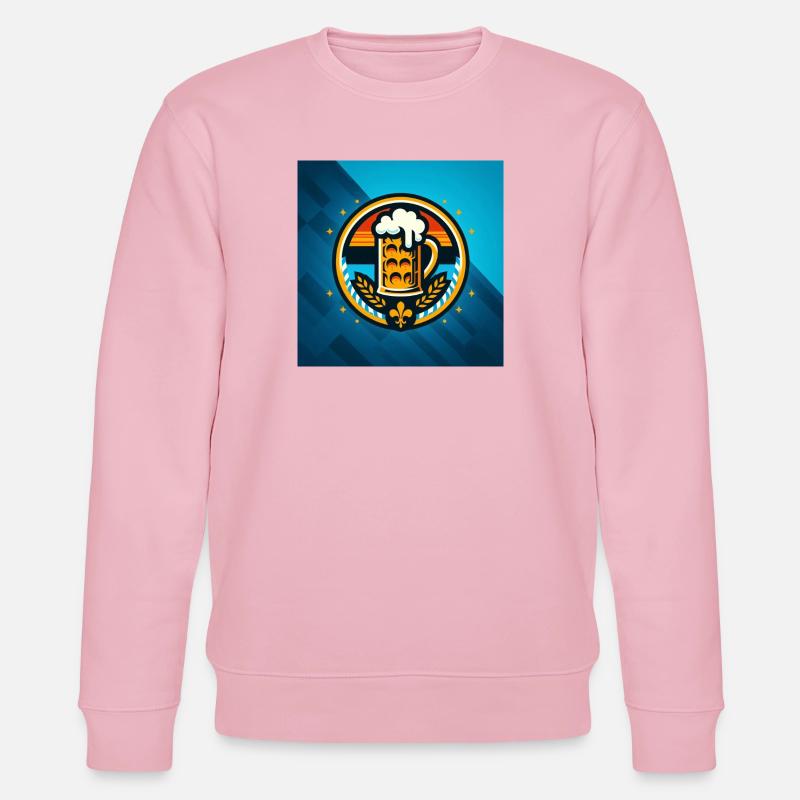 Logo de la bière 4 - Sweat bio CHANGER Stanley/Stella Unisexe - rose pâle