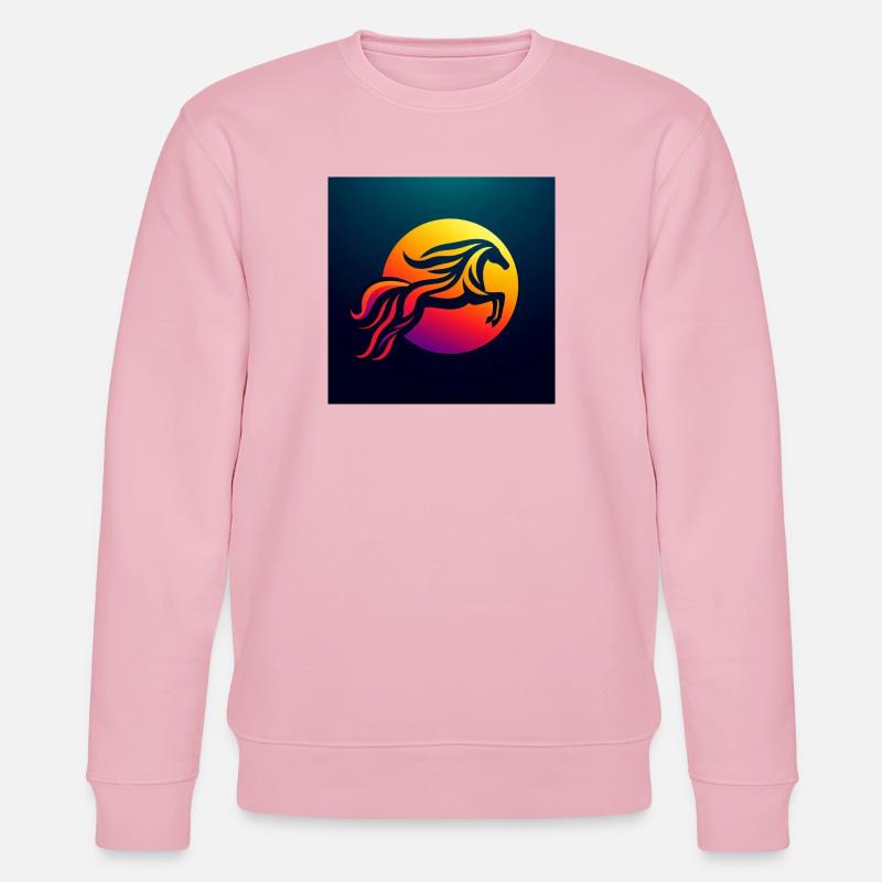 Cavalier à cheval 2 - Sweat bio CHANGER Stanley/Stella Unisexe - rose pâle