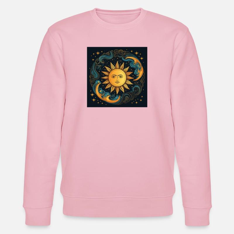 Sonnenmondzyklus kosmische Kunst - Stanley/Stella Unisex Bio-Sweatshirt CHANGER  - Hellrosa