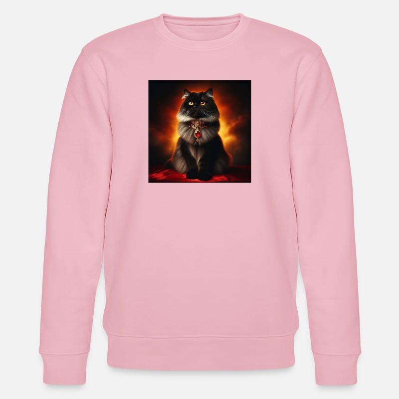 Katze 3 4 - Stanley/Stella Unisex Bio-Sweatshirt CHANGER  - Hellrosa