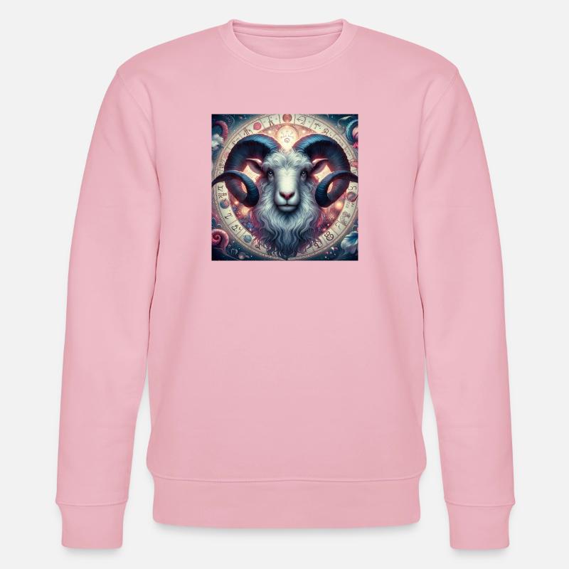 WIDDER \ Sternzeichen - Stanley/Stella Unisex Bio-Sweatshirt CHANGER  - Hellrosa