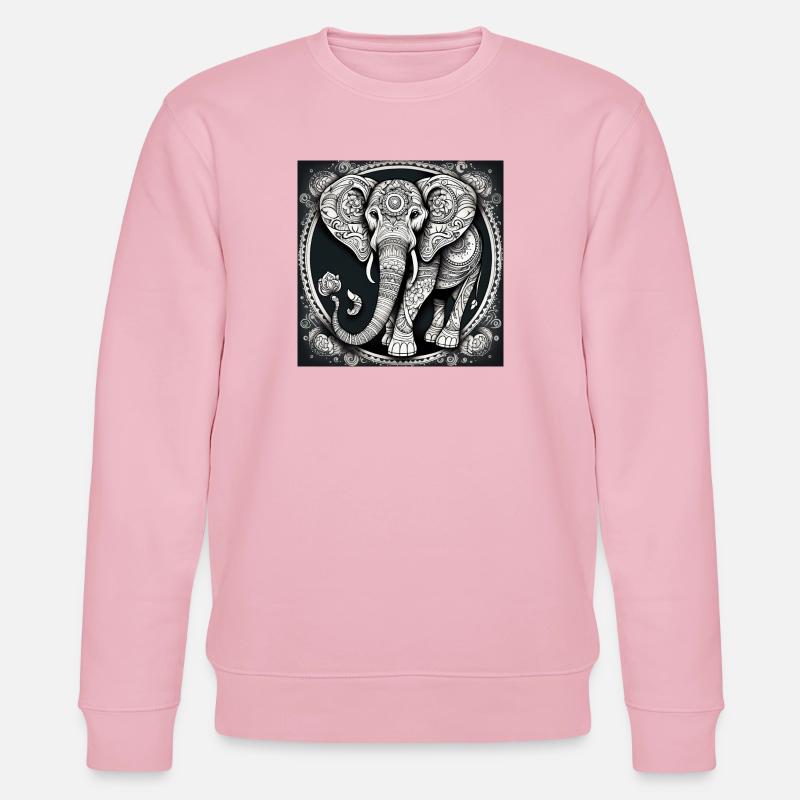Elefant - Stanley/Stella Unisex Bio-Sweatshirt CHANGER  - Hellrosa