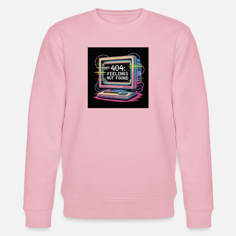 Retro Computer 404 Kein Gefühl - Stanley/Stella Unisex Bio-Sweatshirt CHANGER  - Hellrosa