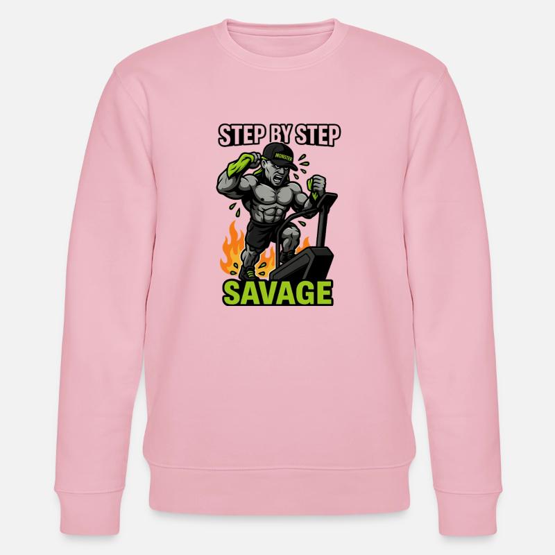 Step by Step Savage Cardio - Stanley/Stella Unisex Bio-Sweatshirt CHANGER  - Hellrosa