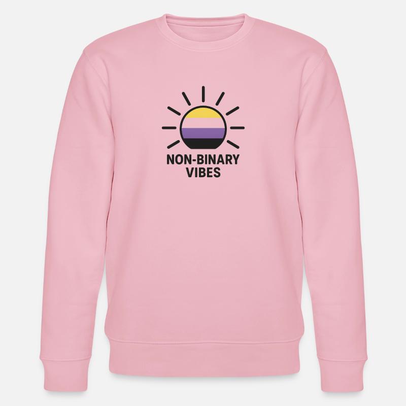 Non-Binary Vibes Sonnenlogo - Stanley/Stella Unisex Bio-Sweatshirt CHANGER  - Hellrosa